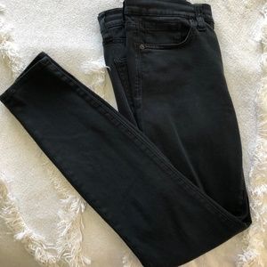 9" Skinny High Rise Black Jeans